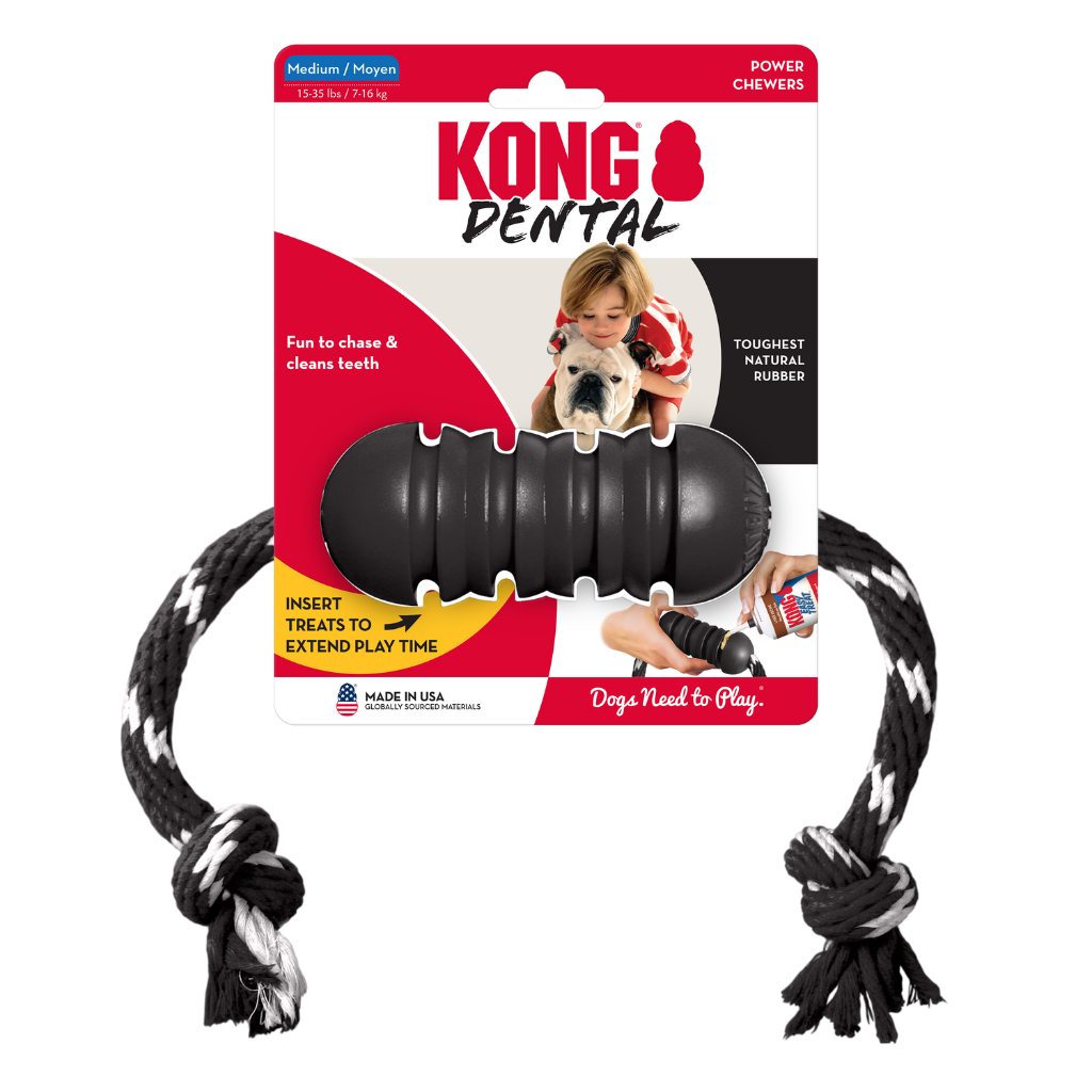 KONG Extreme Dental with Rope Medium Dog Toy