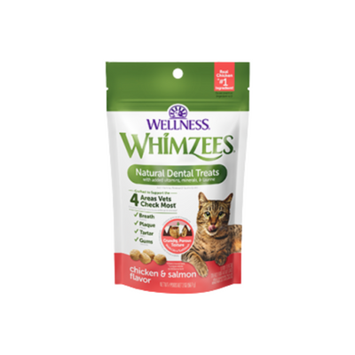 Whimzees Natural Dental Treats Chicken & Salmon Flavor For Cats