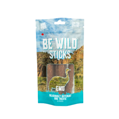 Be Wild Sticks Emu Crunchy Dog Treat (6 ct)