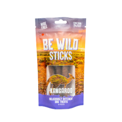 Be Wild Sticks Kangaroo Crunchy Dog Treat (6 ct)