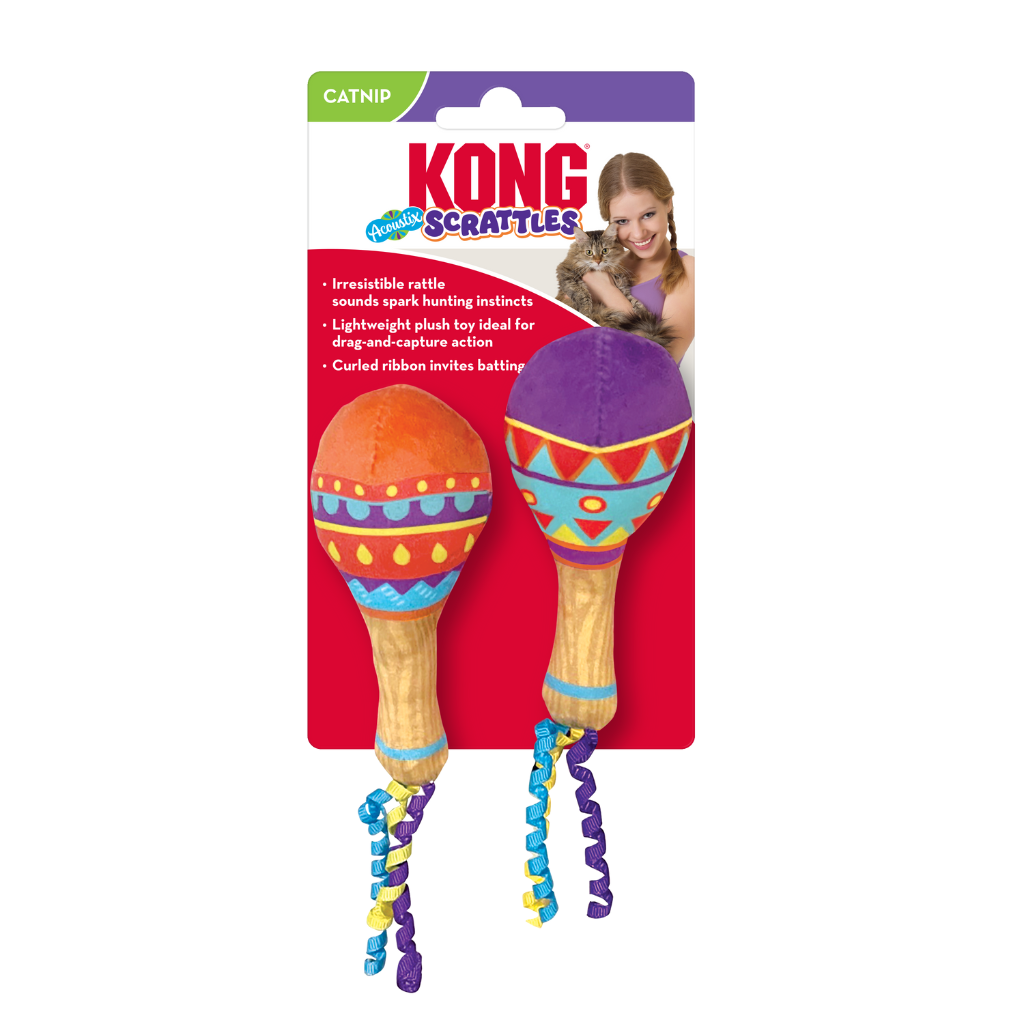 KONG Scrattles Acoustix 2 Pack Cat Toys