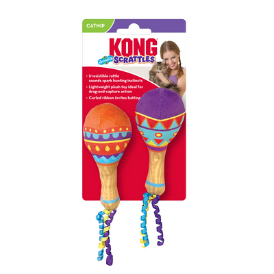 KONG Scrattles Acoustix 2 Pack Cat Toys