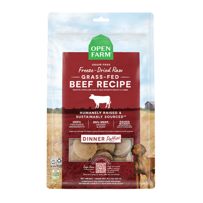 Open Farm Freeze Dried Raw Patties Grass-Fed Beef Dog Food