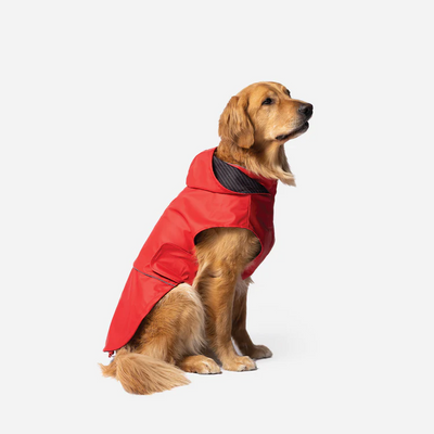 Silver Paw Aden 2.0 Dog Raincoat Red