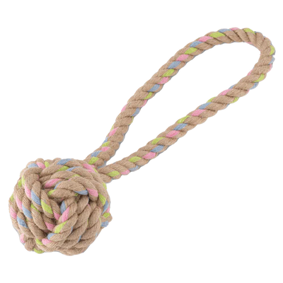 Beco Hemp Rope  Ball on Loop Medium Dog Toy