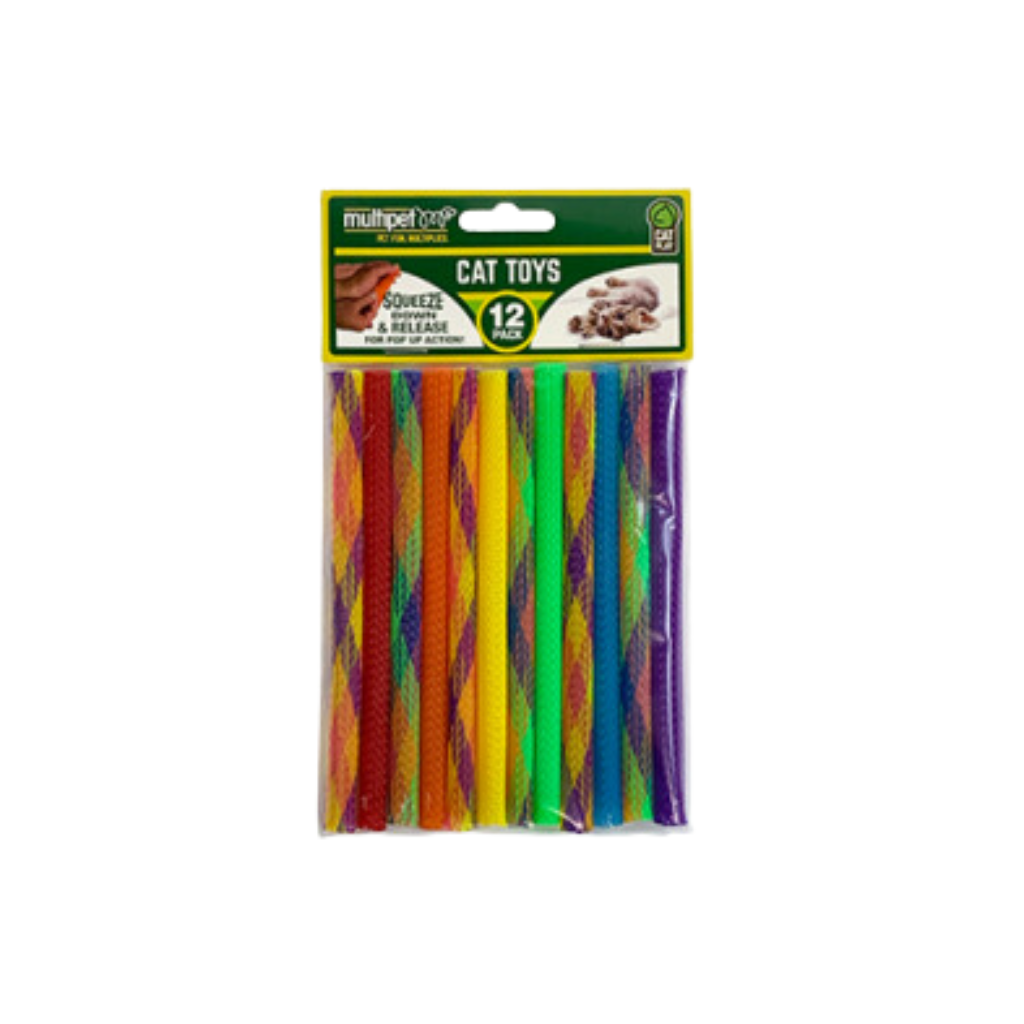 Multipet Kitty Straws (12 Pack) Cat Toys