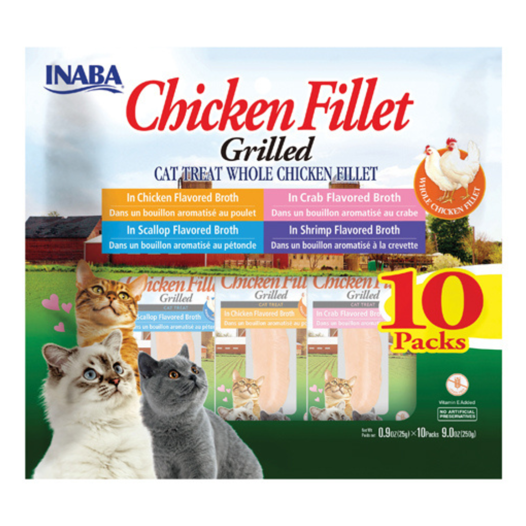 INABA Grilled Fillets Chicken Fillet Variety Pack for Cats