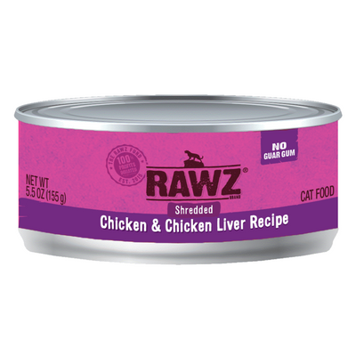 RAWZ Shredded Chicken & Chicken Liver Cat Can