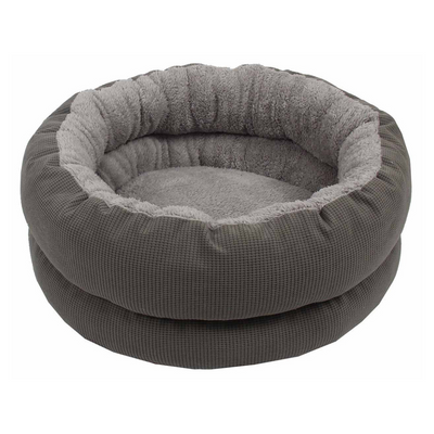 CUMFY Fleece/Corduroy Round Bed - Deep Grey