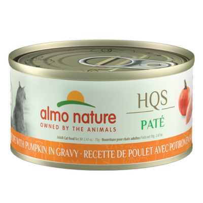 Almo Nature HQS Paté - Chicken Recipe with Pumpkin in gravy Cat Can