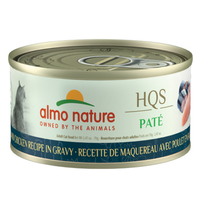 Almo Nature HQS Patè - Mackerel and Chicken Recipe in gravy Cat Can