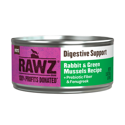 RAWZ Digestive Support Rabbit & Green Mussels Cat Can