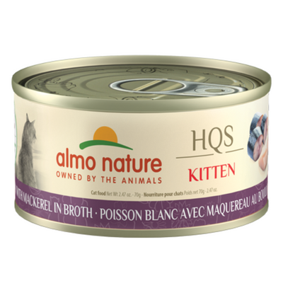 Almo Nature HQS Natural - Kitten Whitefish with Mackerel in broth Cat Can