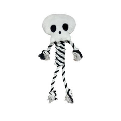 foufouBRANDS fouFIT HALLOWEEN Knotties Skull Dog Toy