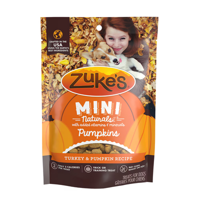 Zuke’s Mini Naturals Pumpkins Turkey & Pumpkin Recipe Dog Treats