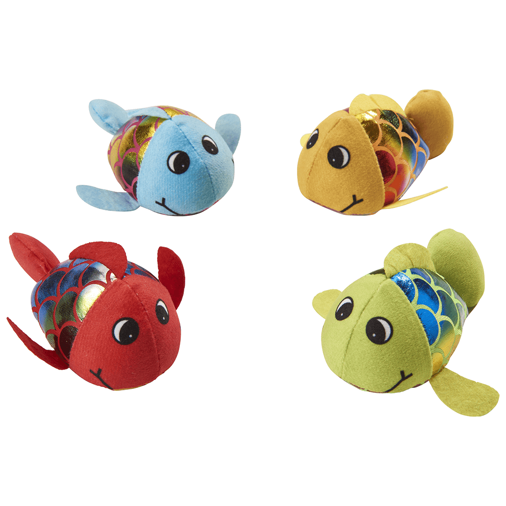 SPOT Plush Jittery Fish Assorted 3" Cat Toy