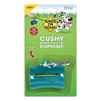 Bags On Board Cushy Poop Bag Dispenser Teal with Bags