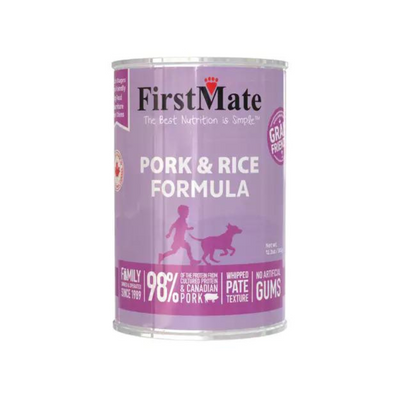 FirstMate Grain Friendly Pork with Rice Dog Can