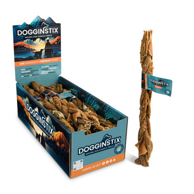 Dogginstix Braid Beef Tripe 12" Dog Treat