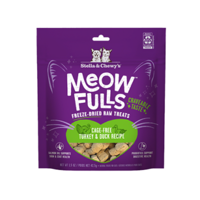 Stella & Chewy's Meowfulls Cage-Free Turkey & Duck Recipe Freeze-Dried Raw Cat Treats