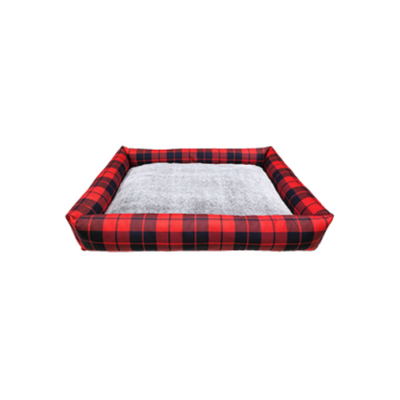 Ruff Love Bolster Cloud Dog Bed - Buffalo Plaid