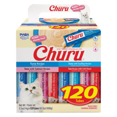 INABA Churu 120 Pack Tuna Variety Box for Cats