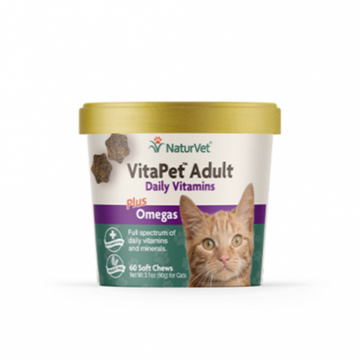 NaturVet VitaPet Adult Daily Vitamins Soft Chews for Cats