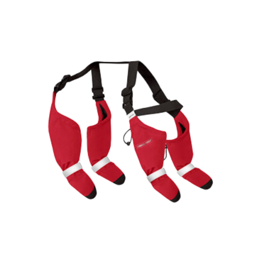 Canada Pooch Suspender Boots Short - Red