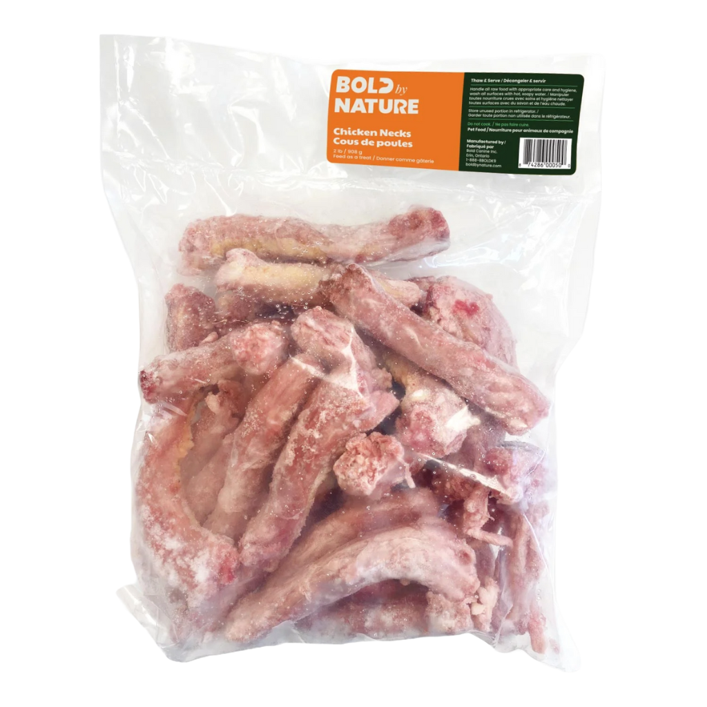 Bold by Nature Frozen Chicken Necks for Dogs and Cats