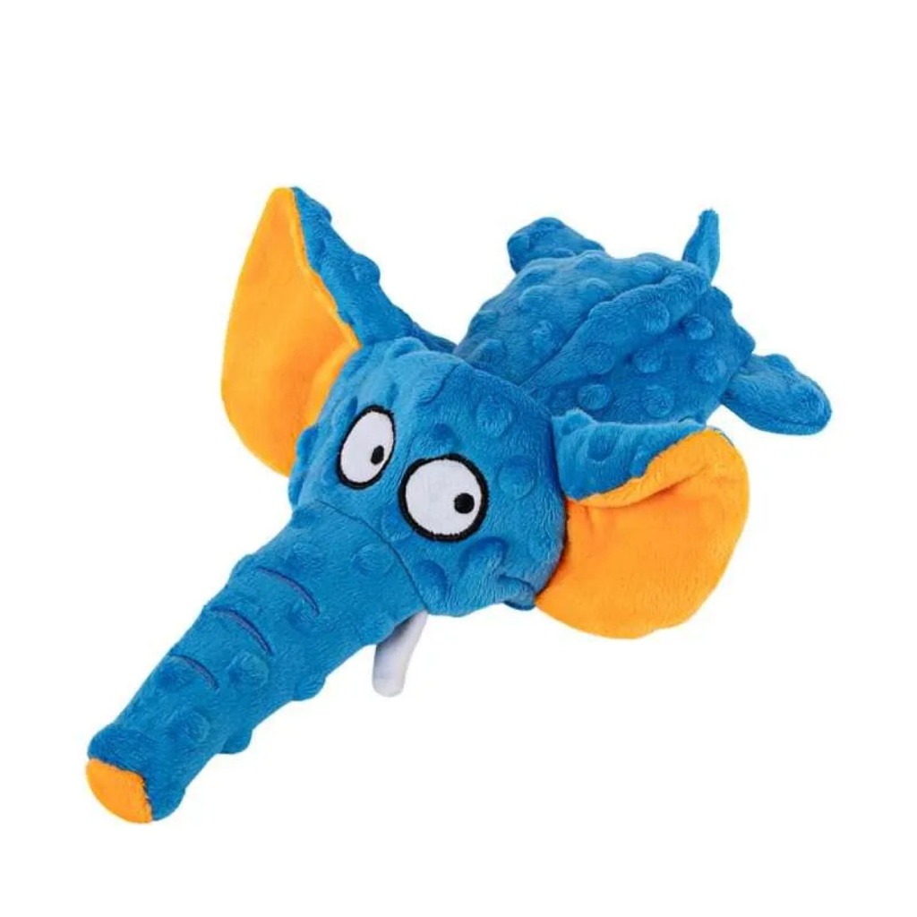 Brookband Crinkly Elephant Blue Dog Toy