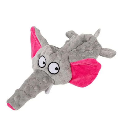 Brookband Crinkly Elephant Grey Dog Toy