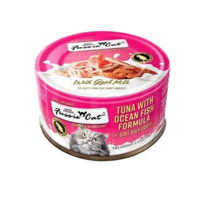 Fussie Cat Premium Tuna with Oceanfish in Goats Milk Cat Can