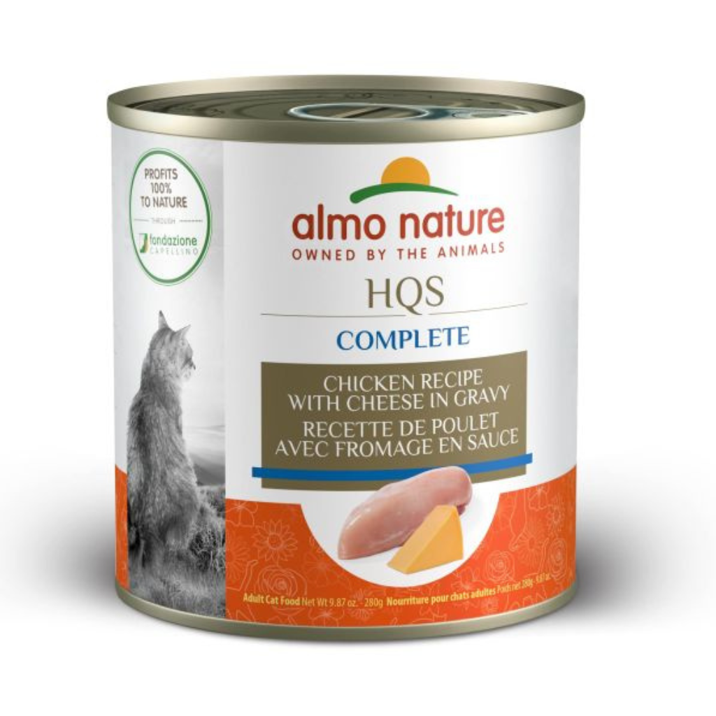 Almo Nature HQS Complete - Chicken Recipe With Cheese In Gravy Cat Can