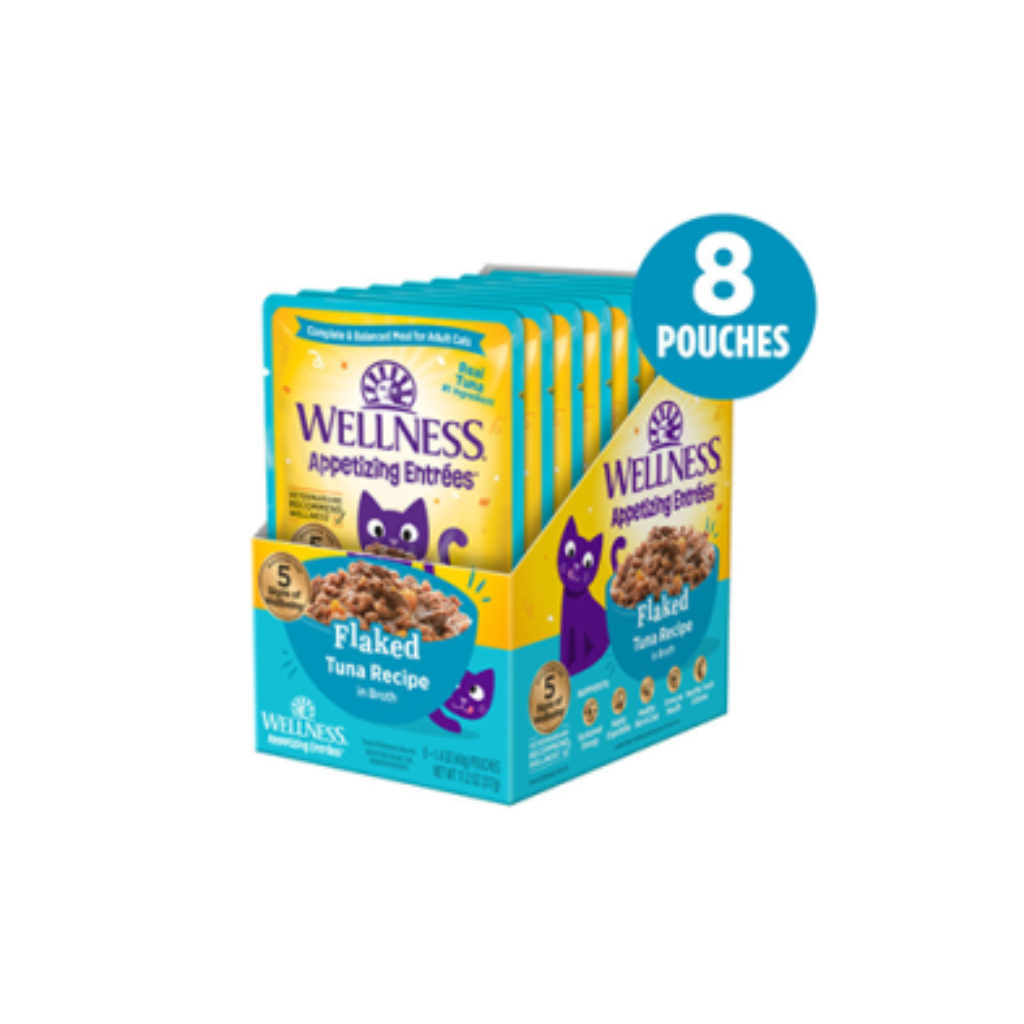 Wellness Appetizing Entrées Flaked Tuna Recipe in Broth Wet Cat Food