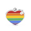 My Family Engravable Tags - Rainbow Heart - Large