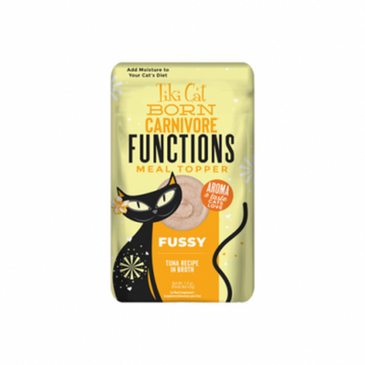 Tiki Cat Born Carnivore Fussy Tuna Recipe in Broth Functions Meal Topper for Cats
