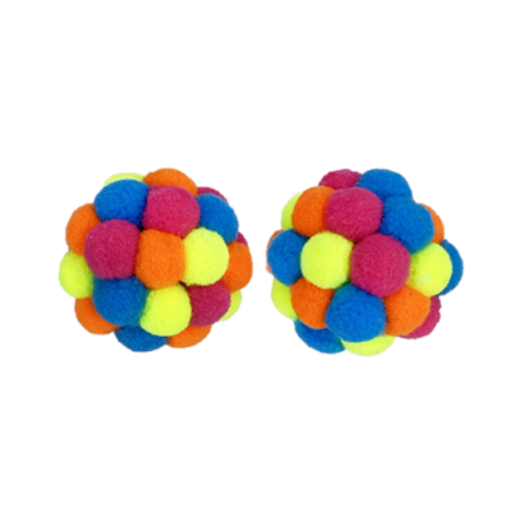 Multipet PomPom Rattle Cat Toy (2 Pack)