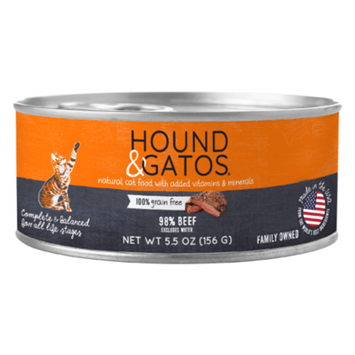 Hound & Gatos Beef Recipe Cat Can