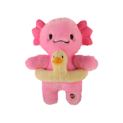 SPOT Axolotl with Duck Tube 10" Plush Dog Toy