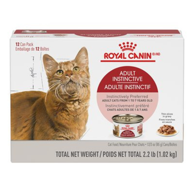 Royal Canin Adult Instinctive Thin Slices in Gravy Cat Cans 12 Pack