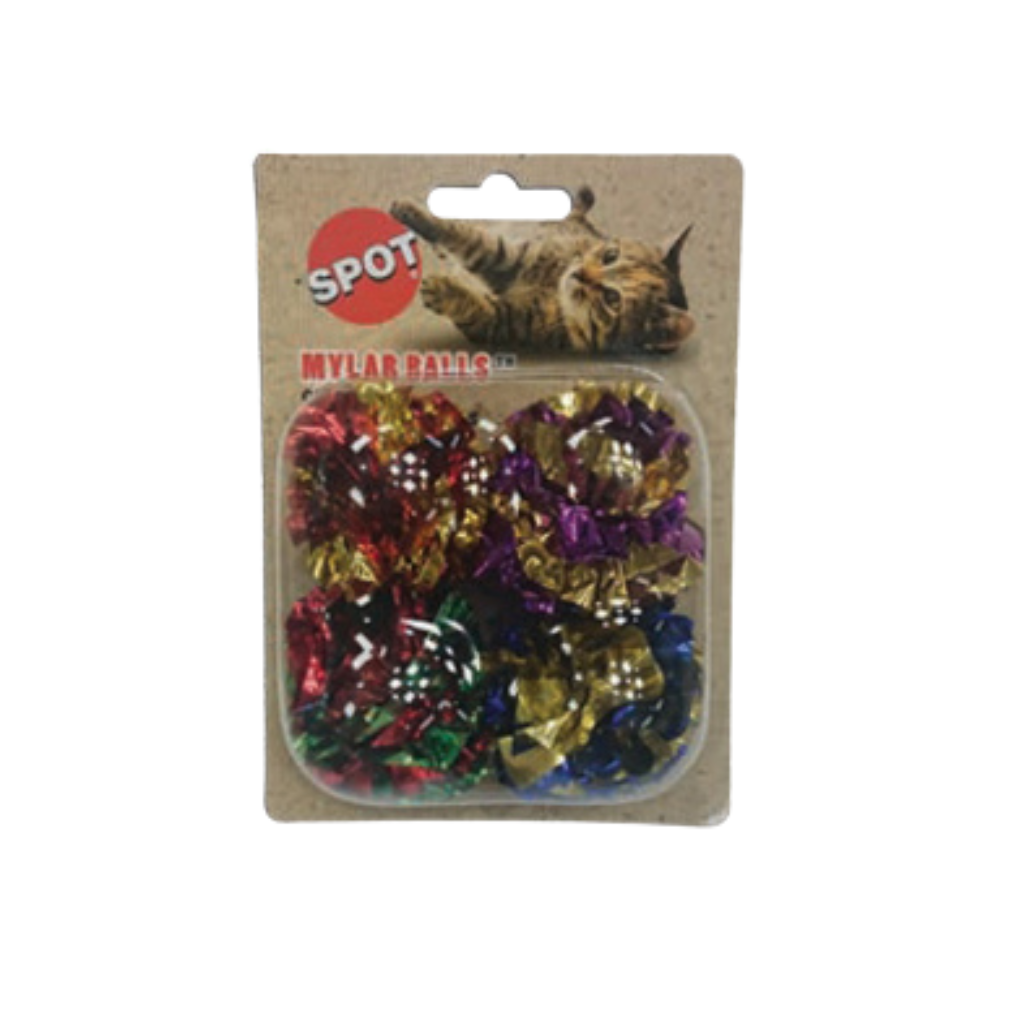 SPOT Cat Mylar Balls 4PK Cat Toy