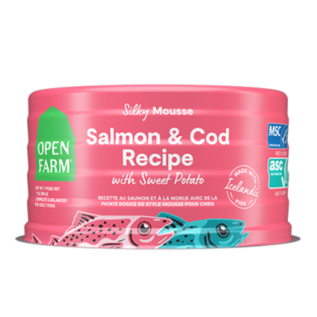 Open Farm Silky Mousse Cod & Arctic Char Recipe with Cranberries Wet Dog Food