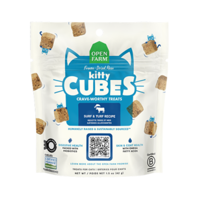 Open Farm Freeze-Dried Raw Kitty Cubes Surf & Turf Recipe Cat Treats