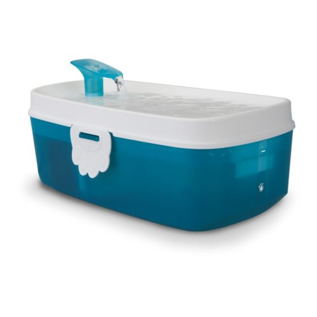 H2O Zen Drinking Fountain - White On Blue