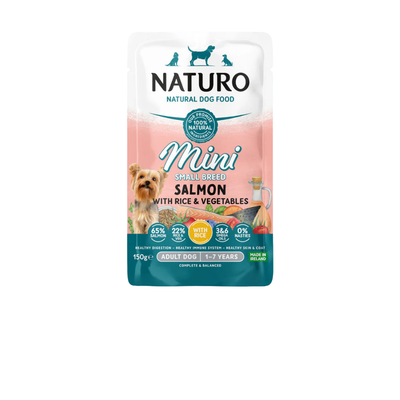 Naturo Adult Mini Salmon with Rice and Vegetables Wet Dog Food