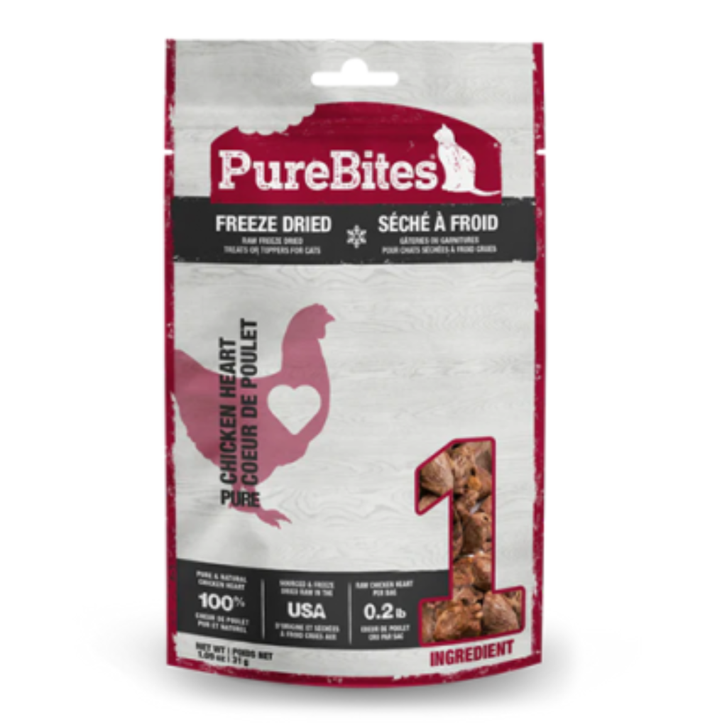 PureBites Chicken Heart Freeze Dried Cat Treat