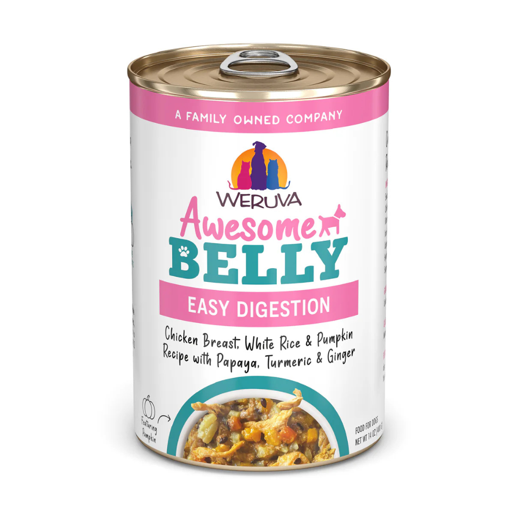 Weruva Awesome Belly Chicken Breast, White Rice & Pumpkin Recipe with Papaya, Turmeric & Ginger Dog Can