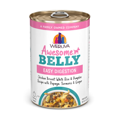 Weruva Awesome Belly Chicken Breast, White Rice & Pumpkin Recipe with Papaya, Turmeric & Ginger Dog Can