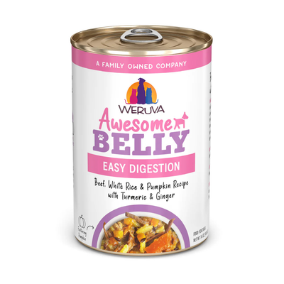 Weruva Awesome Belly Beef, White Rice & Pumpkin Recipe with Turmeric & Ginger Dog Can