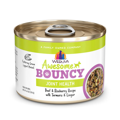 Weruva Awesome Bouncy Beef & Riceberry Recipe with Turmeric & Ginger Dog Can